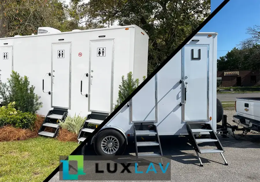 County fair with LuxLav restroom trailer.